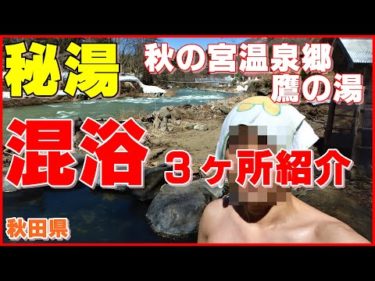 秘湯 混浴3ヶ所 秋の宮温泉郷「鷹の湯」温泉 混浴に行こう♨　日本秘湯を守る会　Mixed bathing　Secret hot spring　Onsen　 Akita　Akinomiya